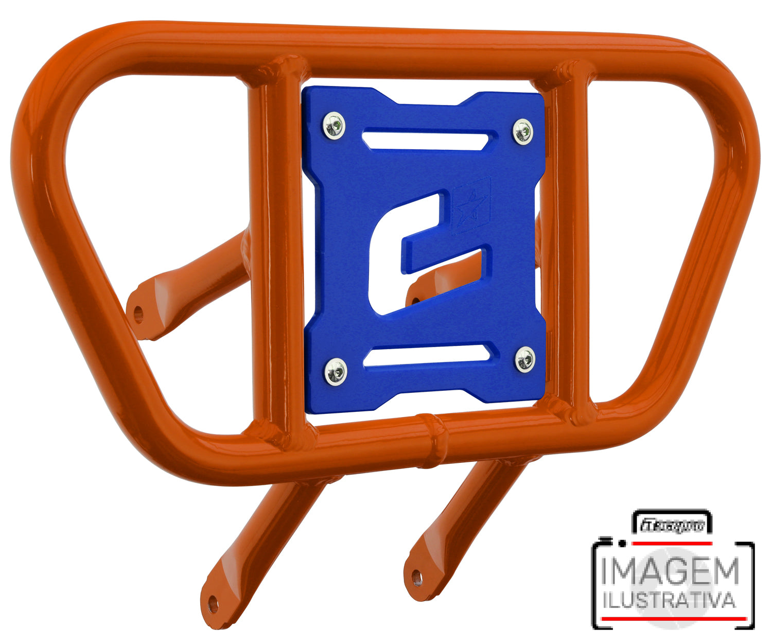 Crosspro - Front Bumper CR01 For Yamaha YFZ 450R-Orange Tube / Blue Plate