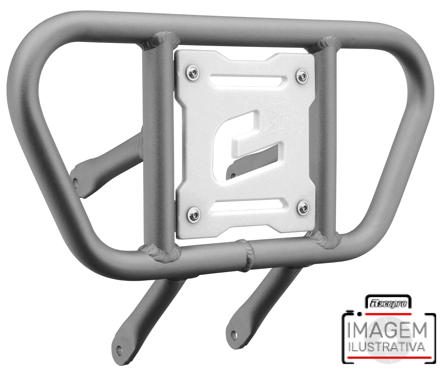 Crosspro - Front Bumper CR01 For Yamaha YFZ 450R-Ice Polish Tube / White Plate