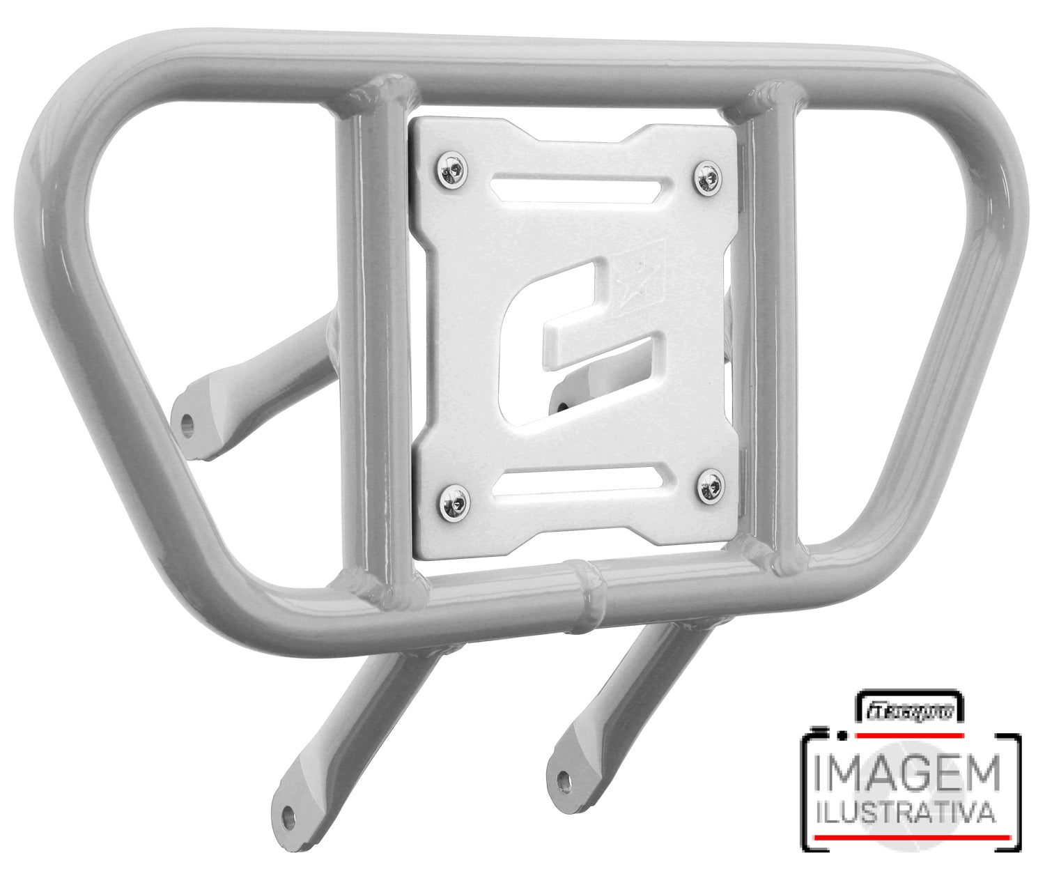 Crosspro - Front Bumper CR01 For Yamaha YFZ 450R-White Tube / White Plate