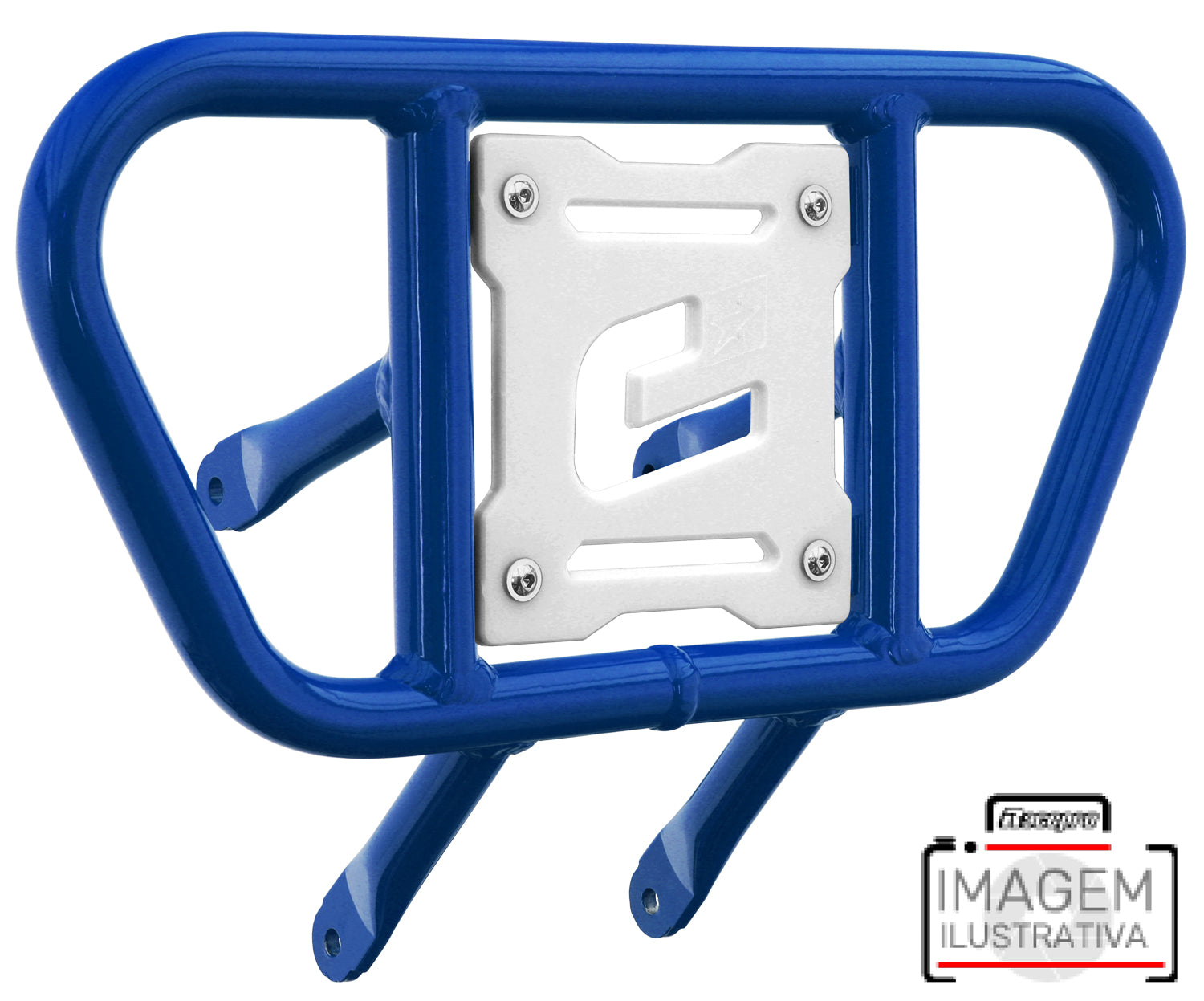 Crosspro - Front Bumper CR01 For Can Am (BRP) DS 450-Blue Tube / White Plate