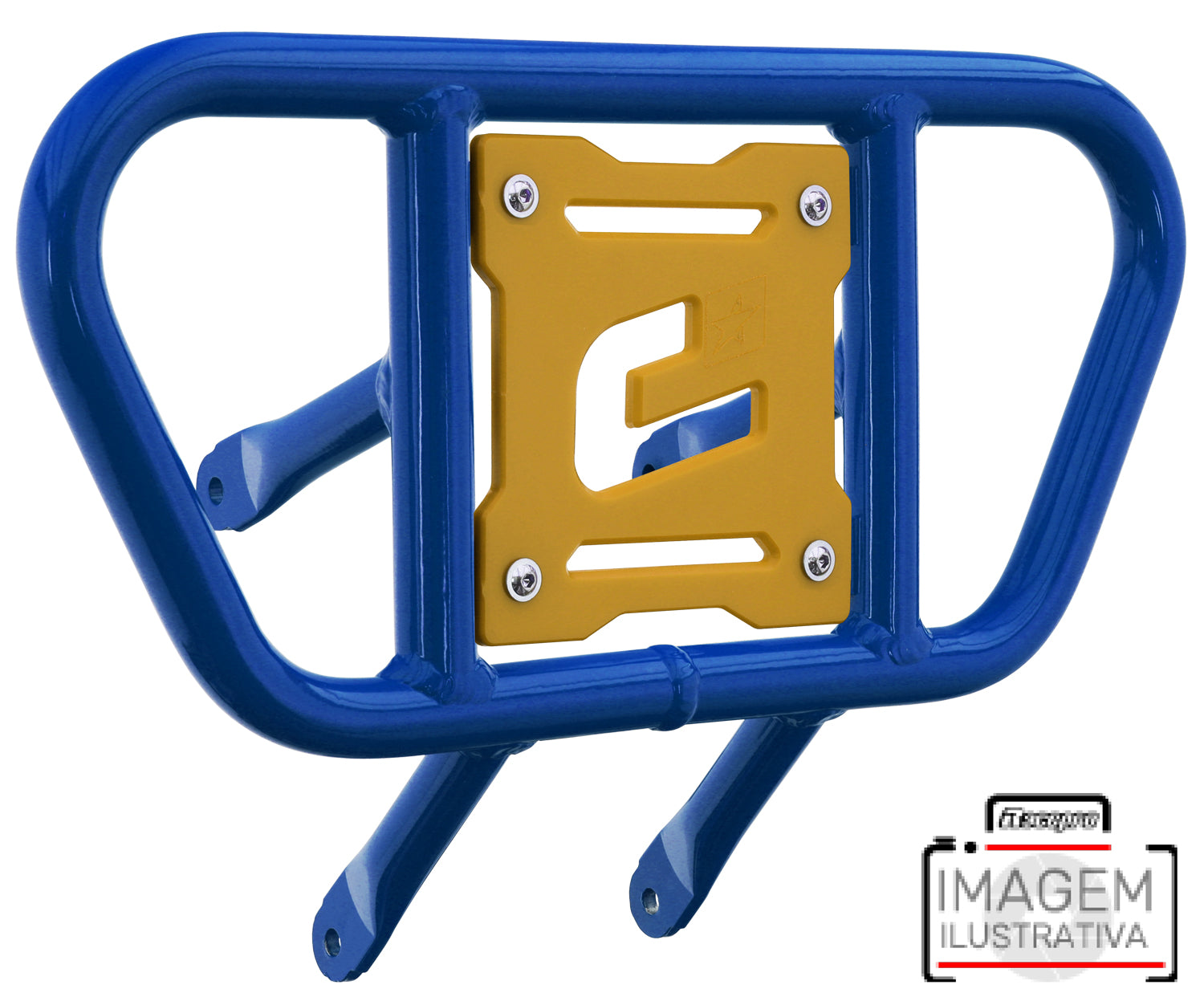 Crosspro - Front Bumper CR01 For Can Am (BRP) DS 450-Blue Tube / Yellow Plate