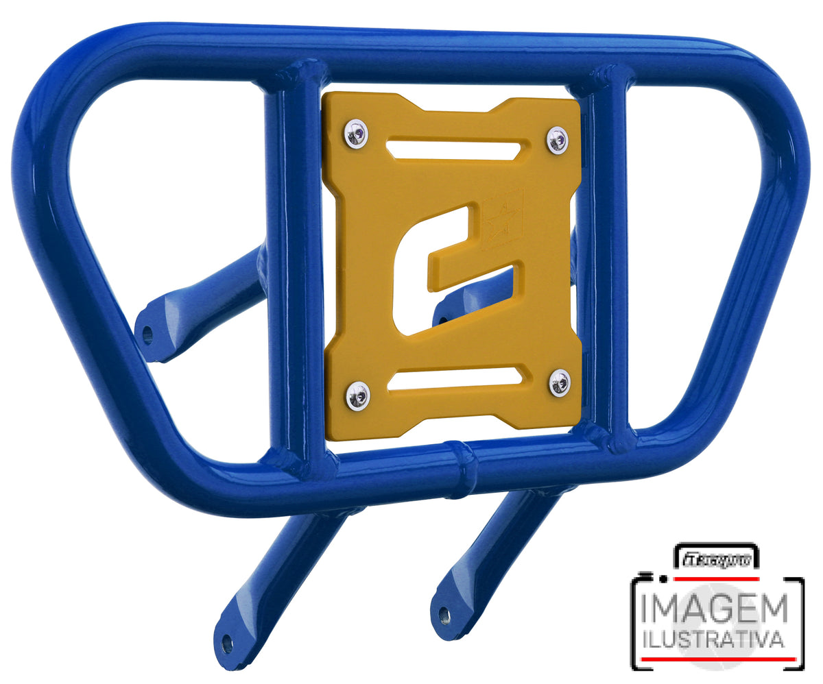 Crosspro - Front Bumper CR01 For Yamaha YFZ 450-Blue Tube / Yellow Plate