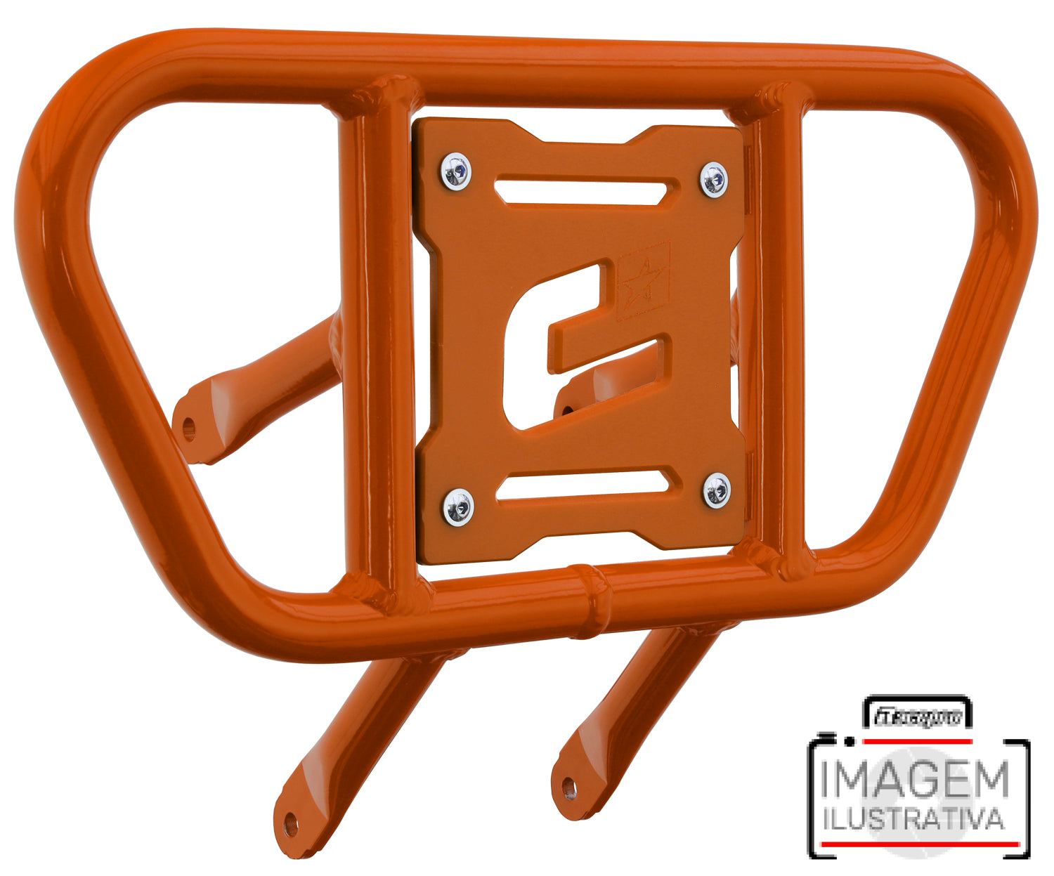Crosspro - Front Bumper CR01 For Yamaha YFZ 450R-Orange Tube / Orange Plate