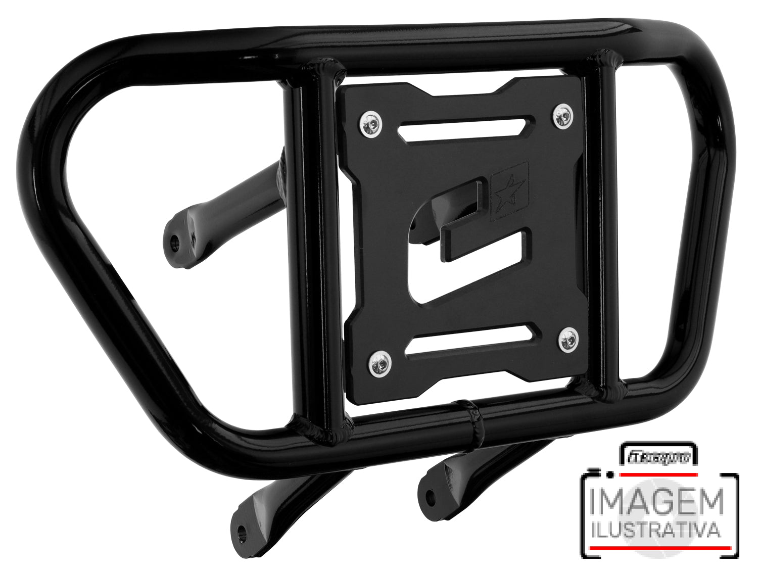 Crosspro - Front Bumper CR02 For Yamaha YFZ 450R-Black Tube / Black Plate