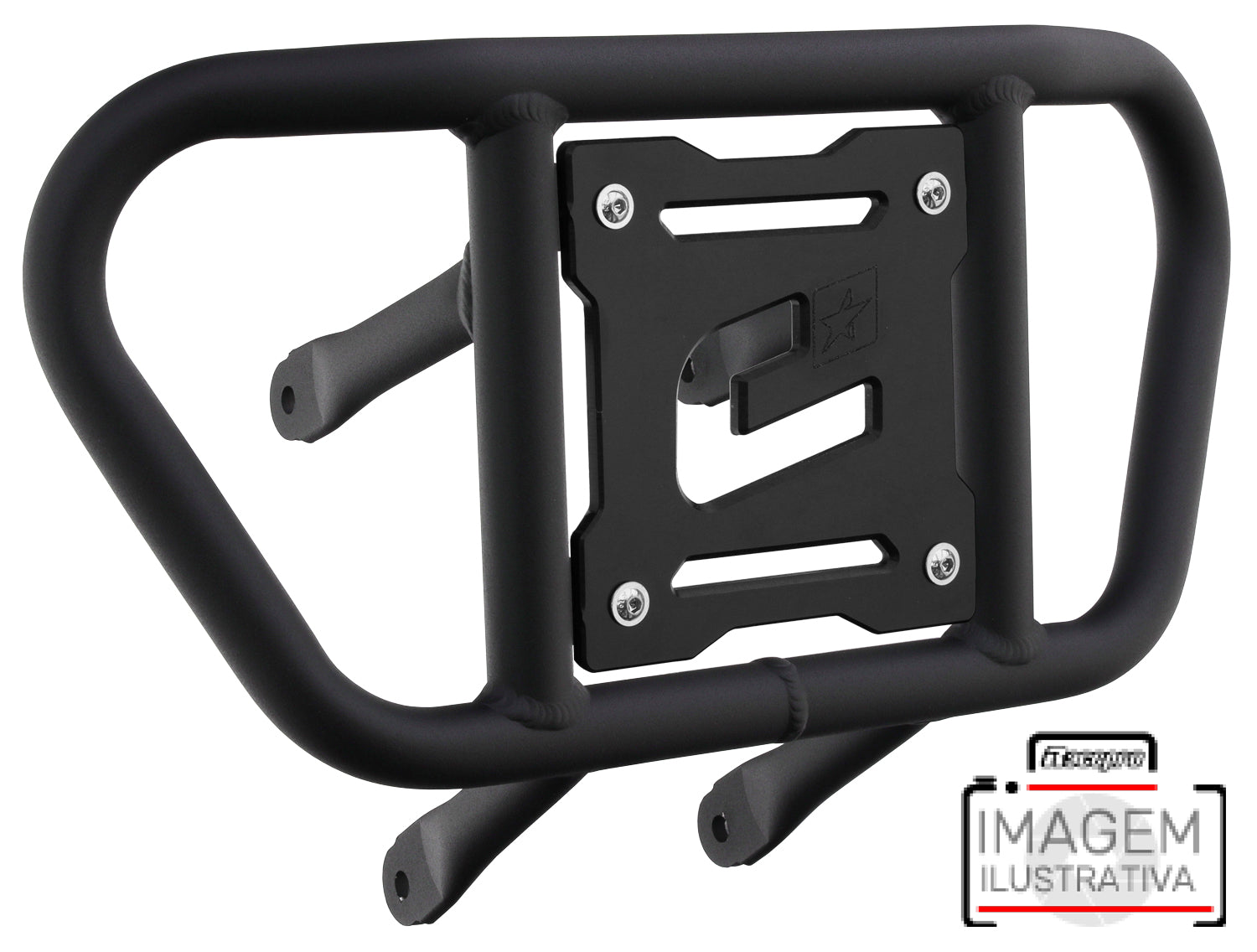 Crosspro - Front Bumper CR02 For Yamaha YFZ 450-Textured Black Tube / Black Plate