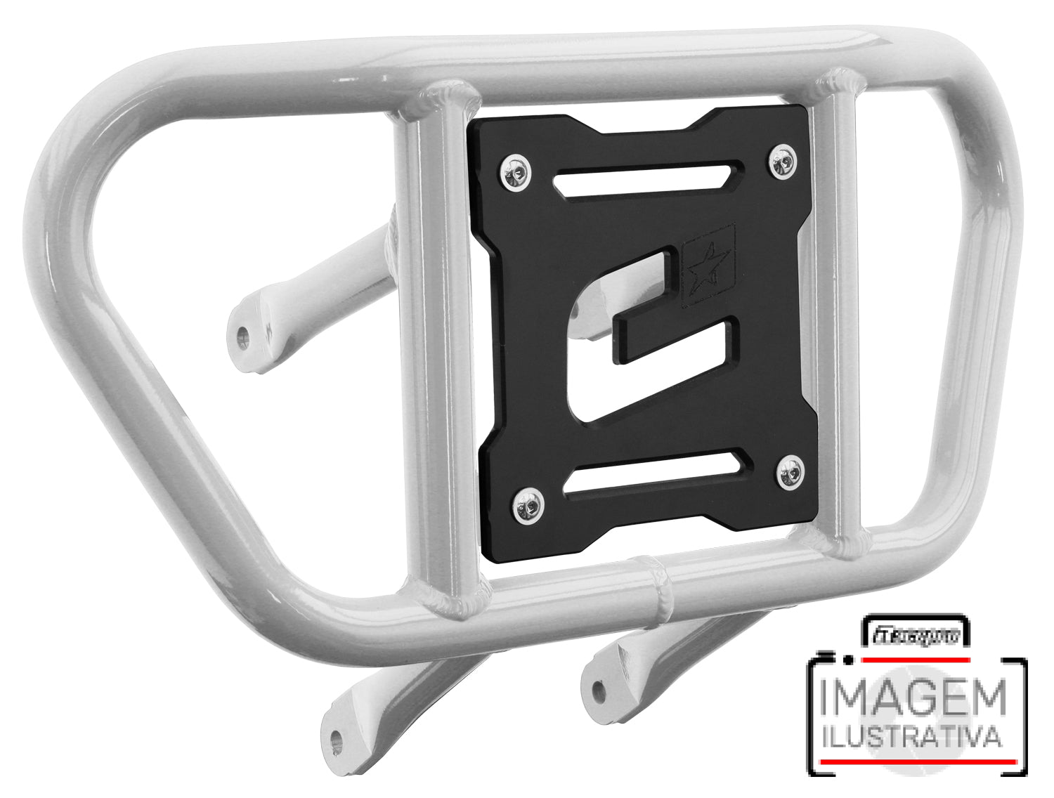 Crosspro - Front Bumper CR02 For Yamaha YFZ 450-White Tube / Black Plate