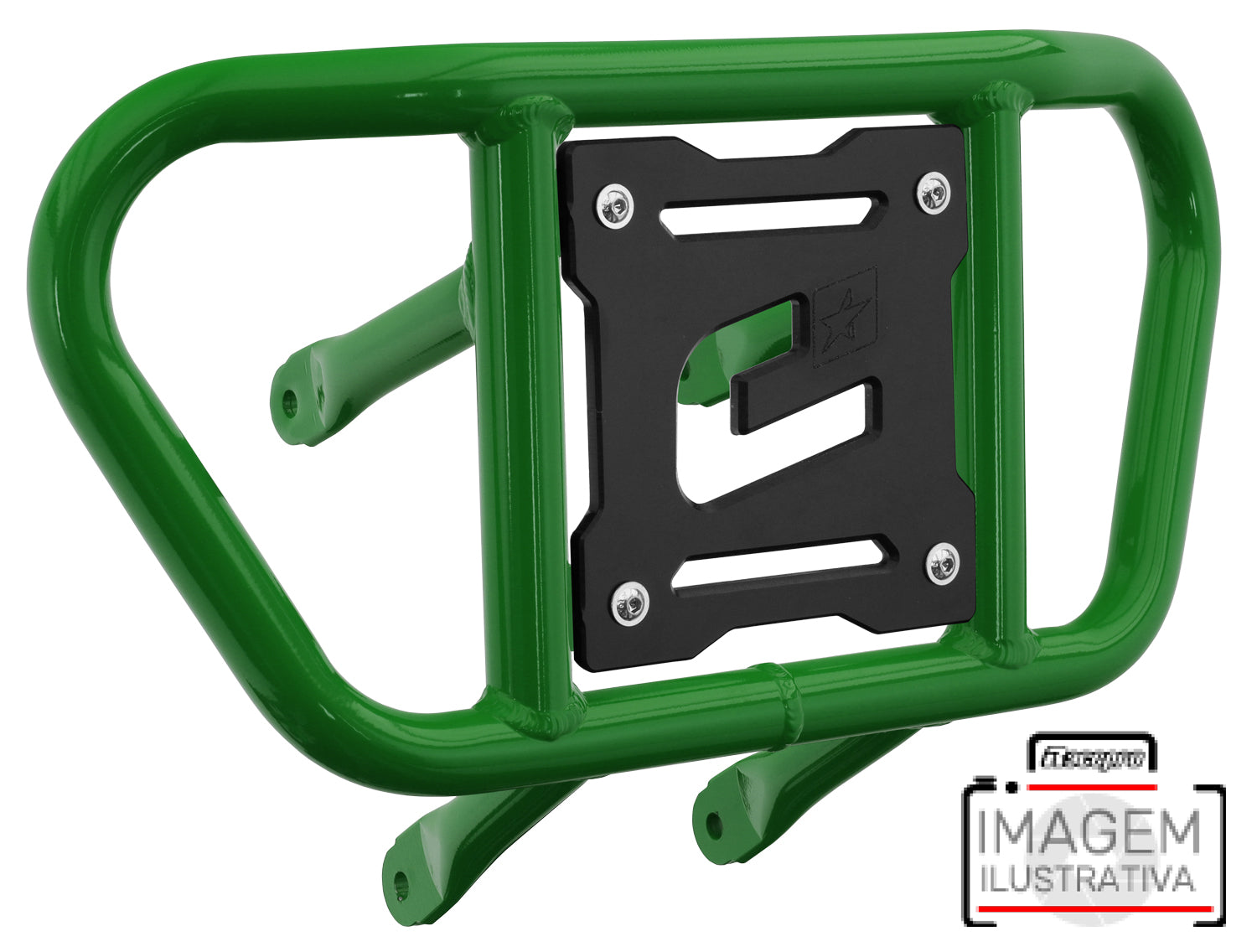 Crosspro - Front Bumper CR02 For Yamaha YFZ 450-Green Tube / Black Plate