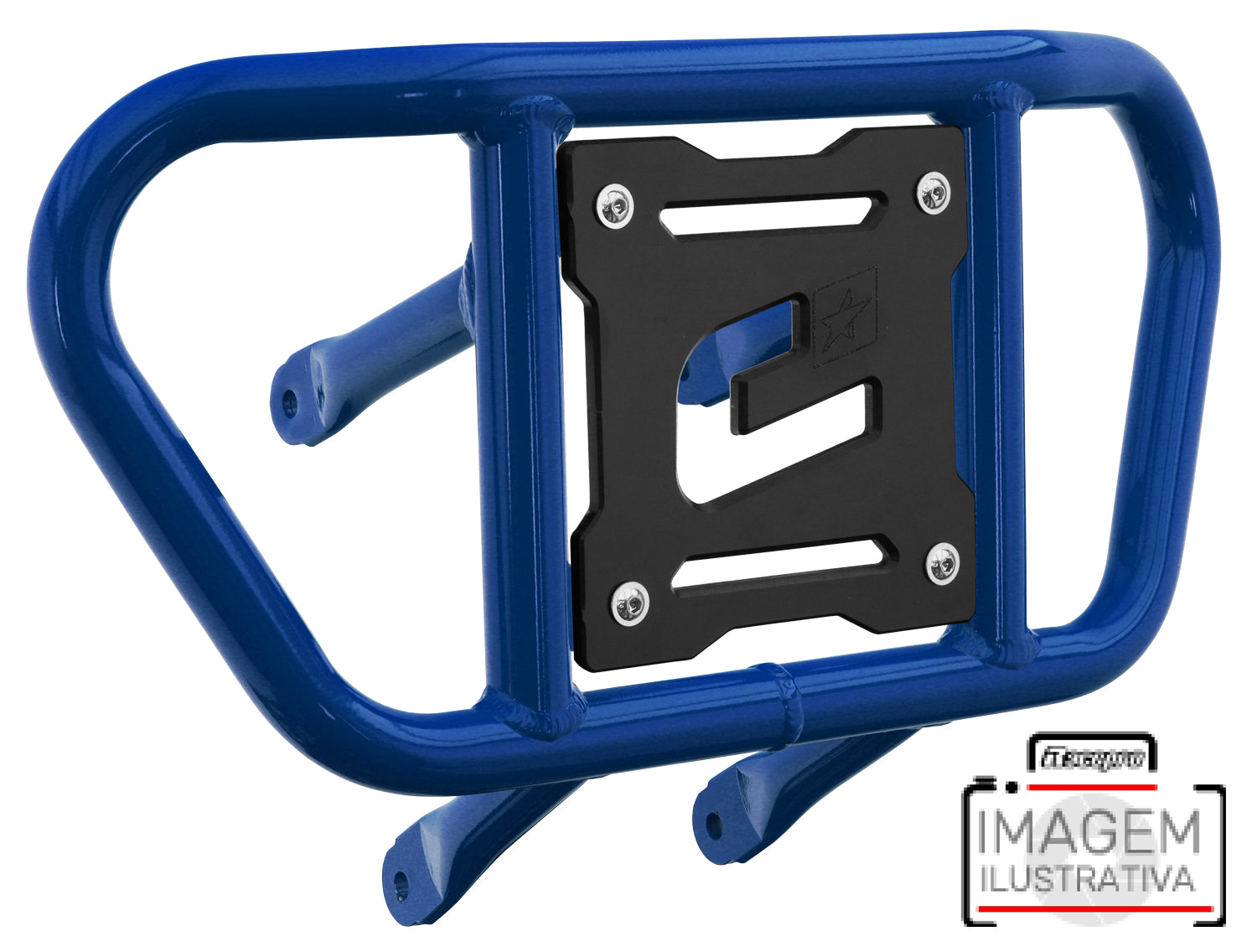 Crosspro - Front Bumper CR02 For Yamaha YFZ 450-Blue Tube / Black Plate