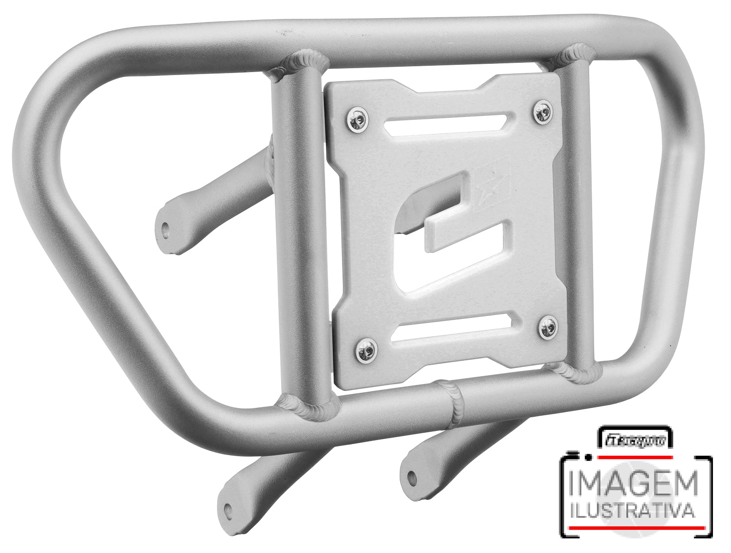 Crosspro - Front Bumper CR02 For Yamaha YFZ 450-Ice Polish Tube / White Plate