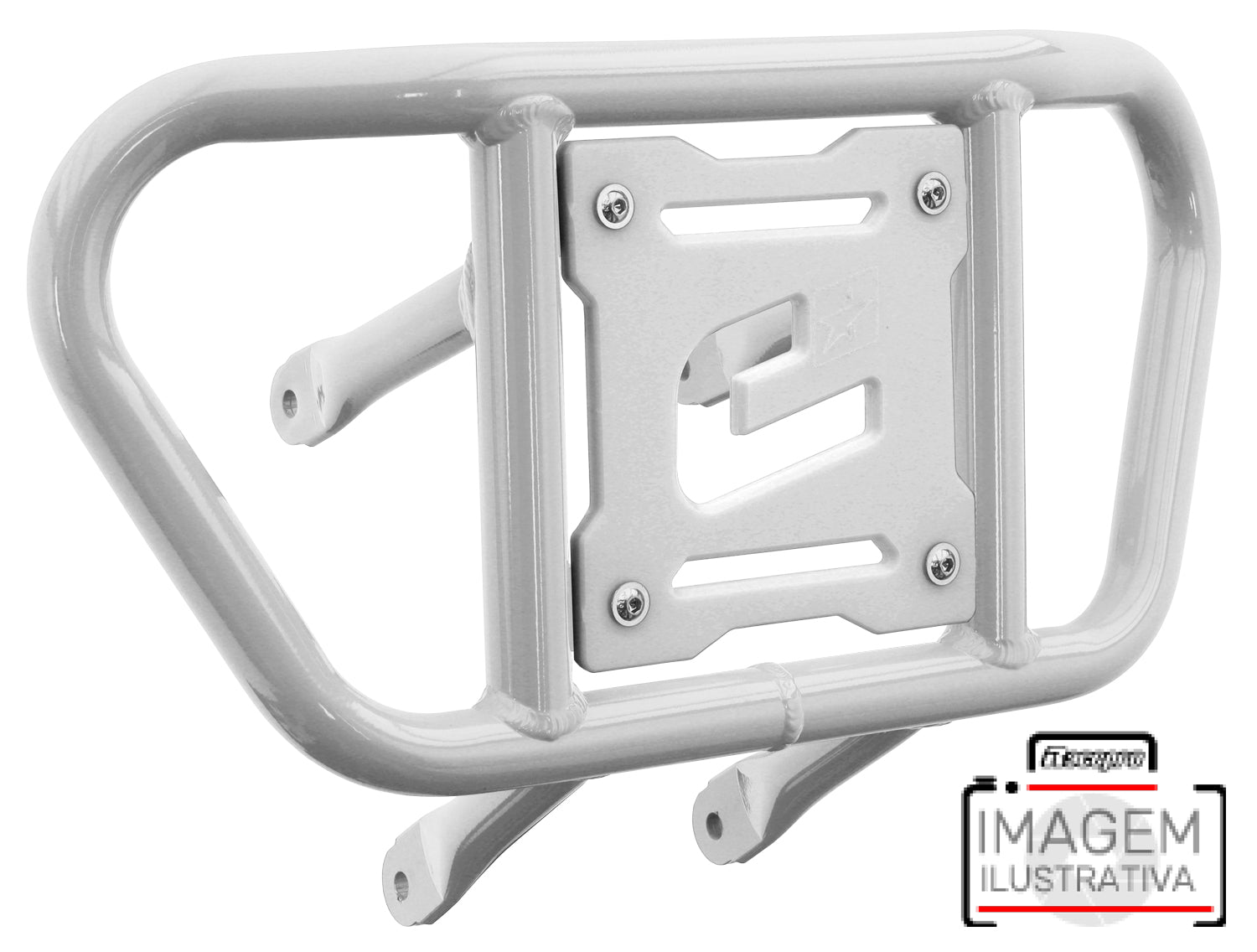 Crosspro - Front Bumper CR02 For Yamaha YFZ 450-White Tube / White Plate