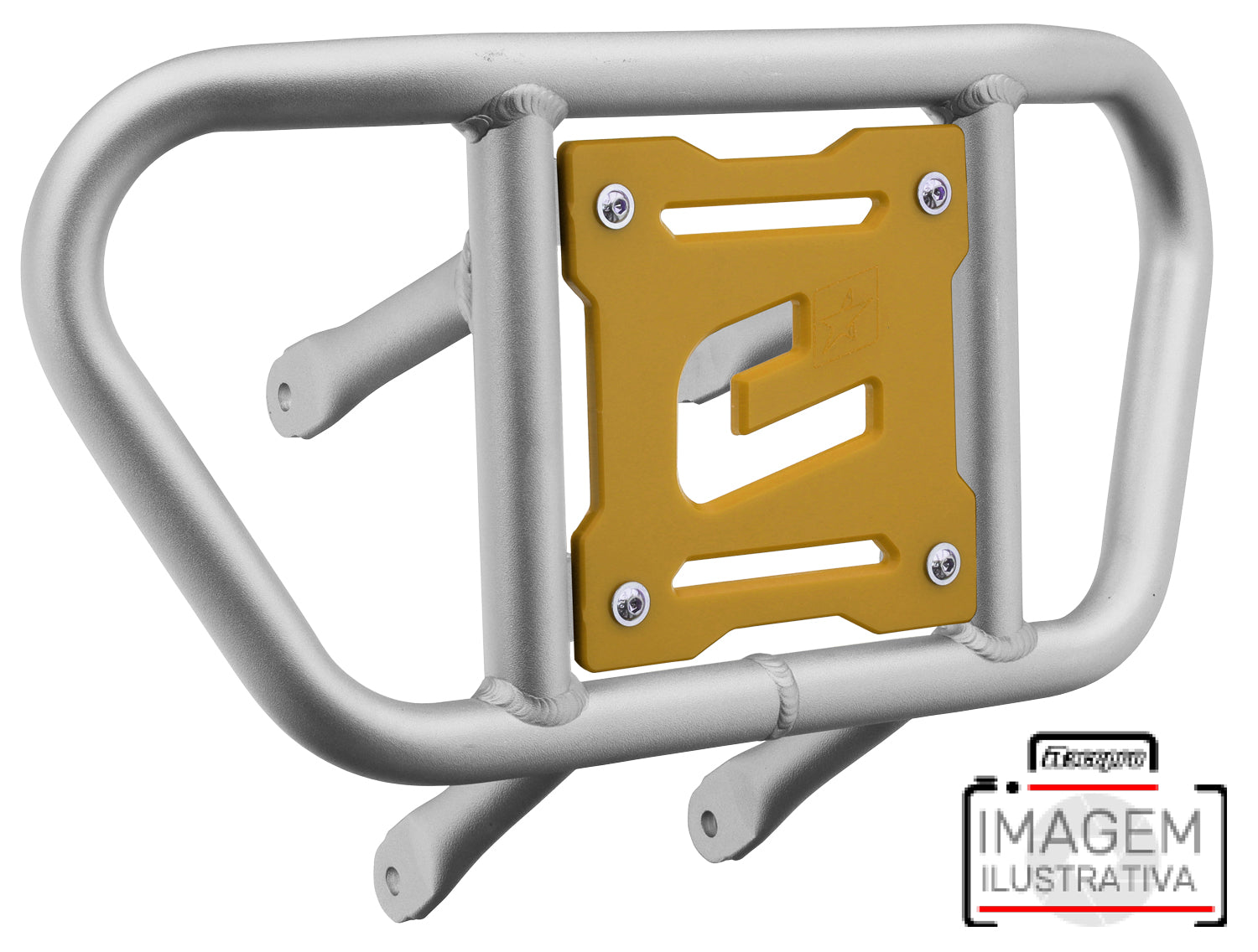 Crosspro - Front Bumper CR02 For Yamaha YFZ 450-Ice Polish Tube / Yellow Plate
