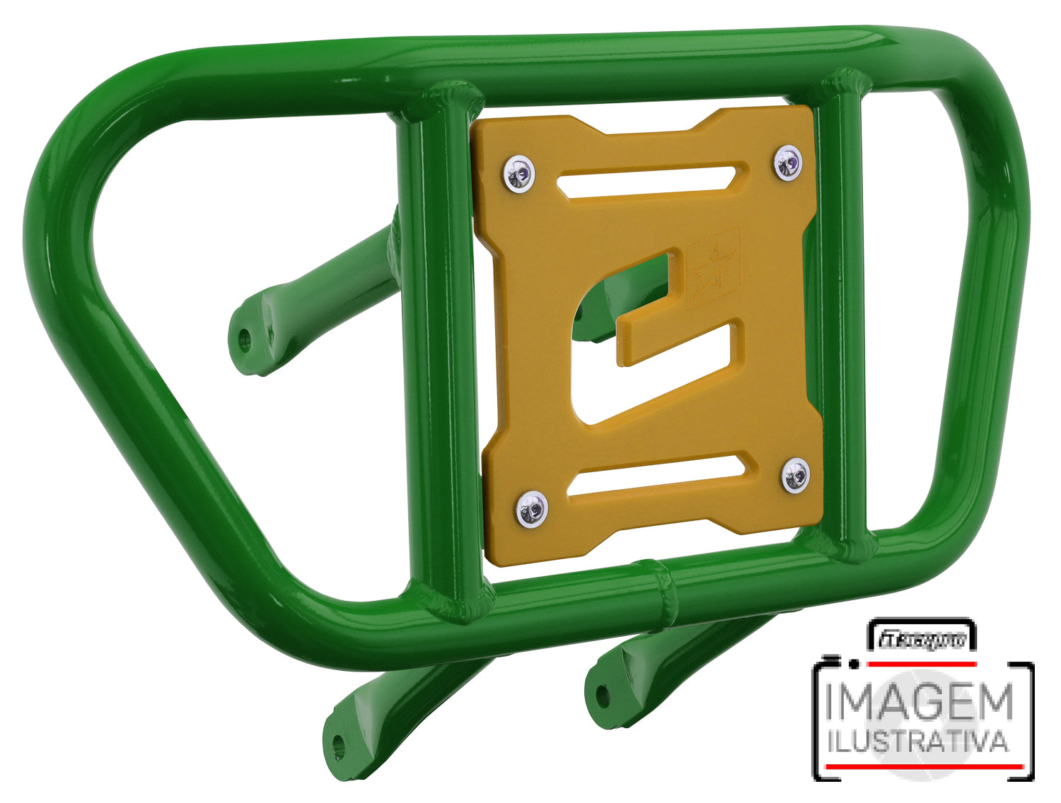 Crosspro - Front Bumper CR02 For Can Am (BRP) DS 450-Green Tube / Yellow Plate