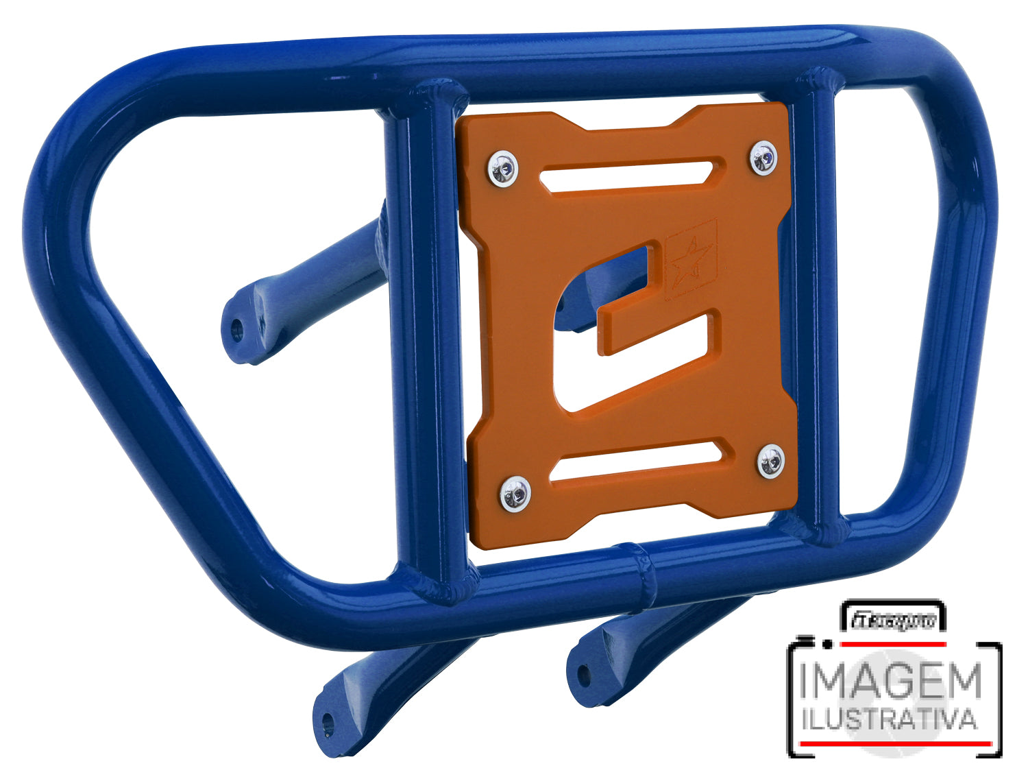 Crosspro - Front Bumper CR02 For Yamaha YFZ 450R-Blue Tube / Orange Plate