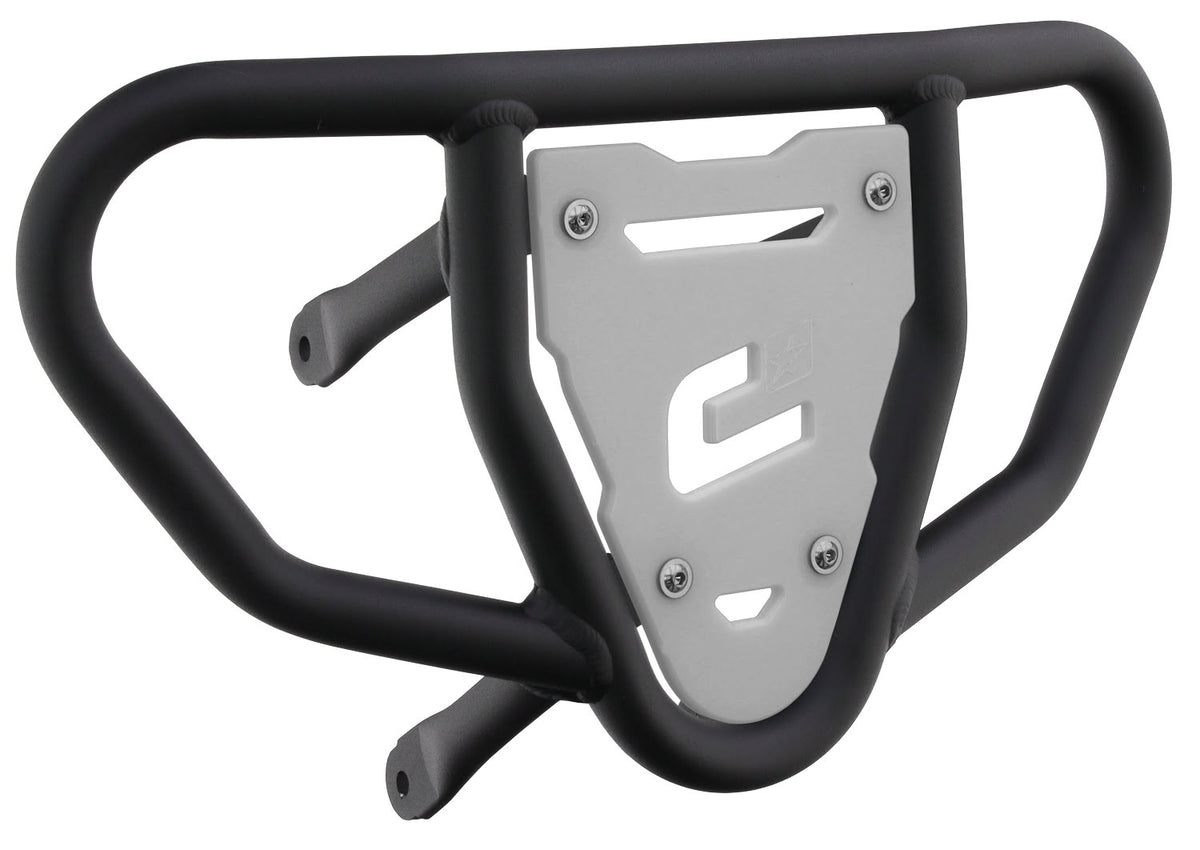 Crosspro - Front Bumper CR03 For Suzuki LT-R 450-Textured Black Tube / White Plate