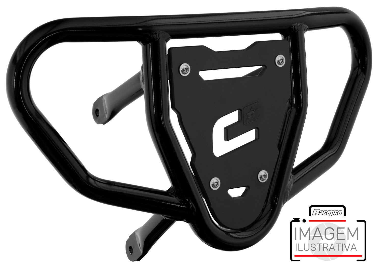 Crosspro - Front Bumper CR03 For Yamaha YFM 660 Raptor-Black Tube / Black Plate