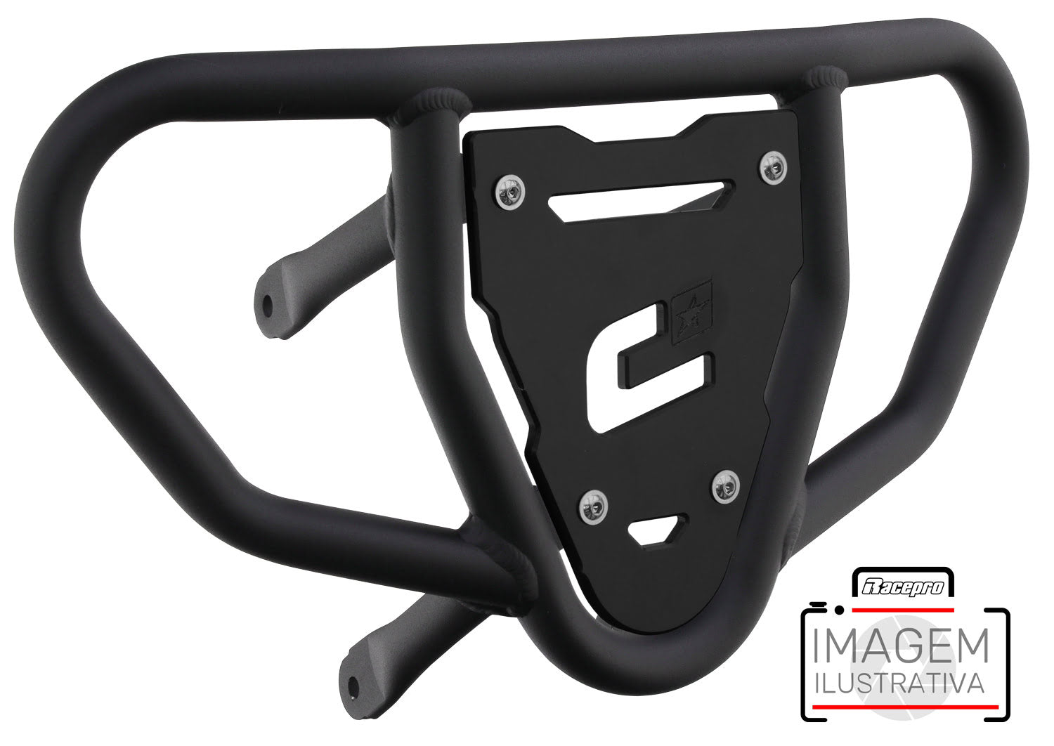 Crosspro - Front Bumper CR03 For Yamaha YFM 660 Raptor-Textured Black Tube / Black Plate