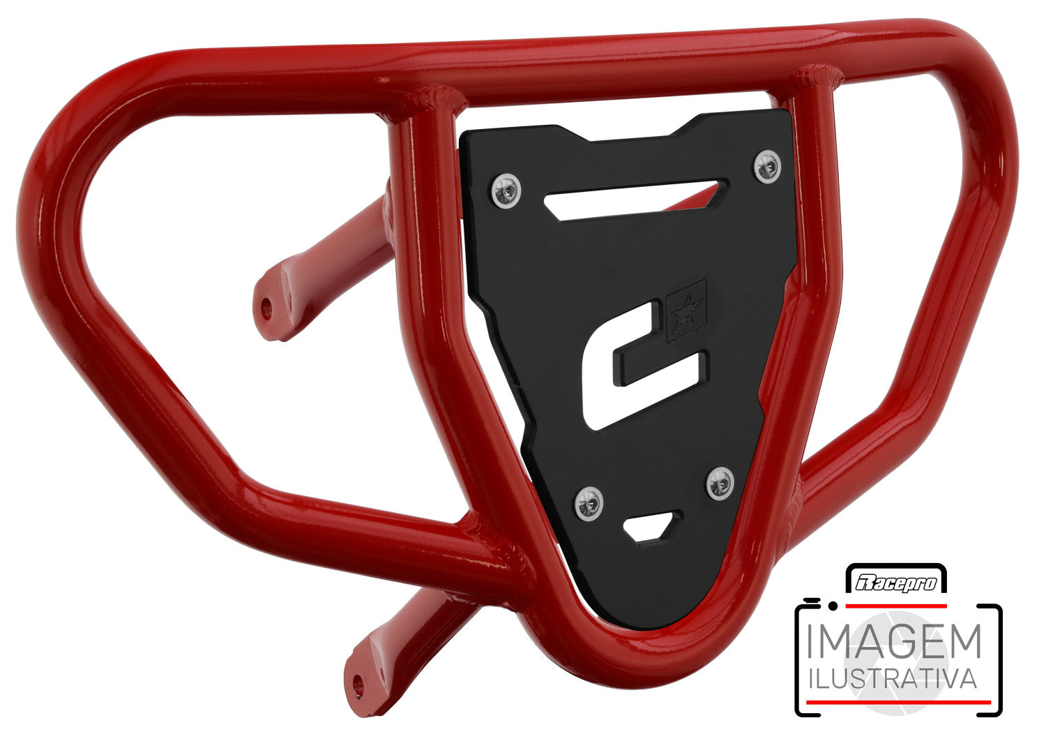 Crosspro - Front Bumper CR03 For Can Am (BRP) DS 450-Red Tube / Black Plate