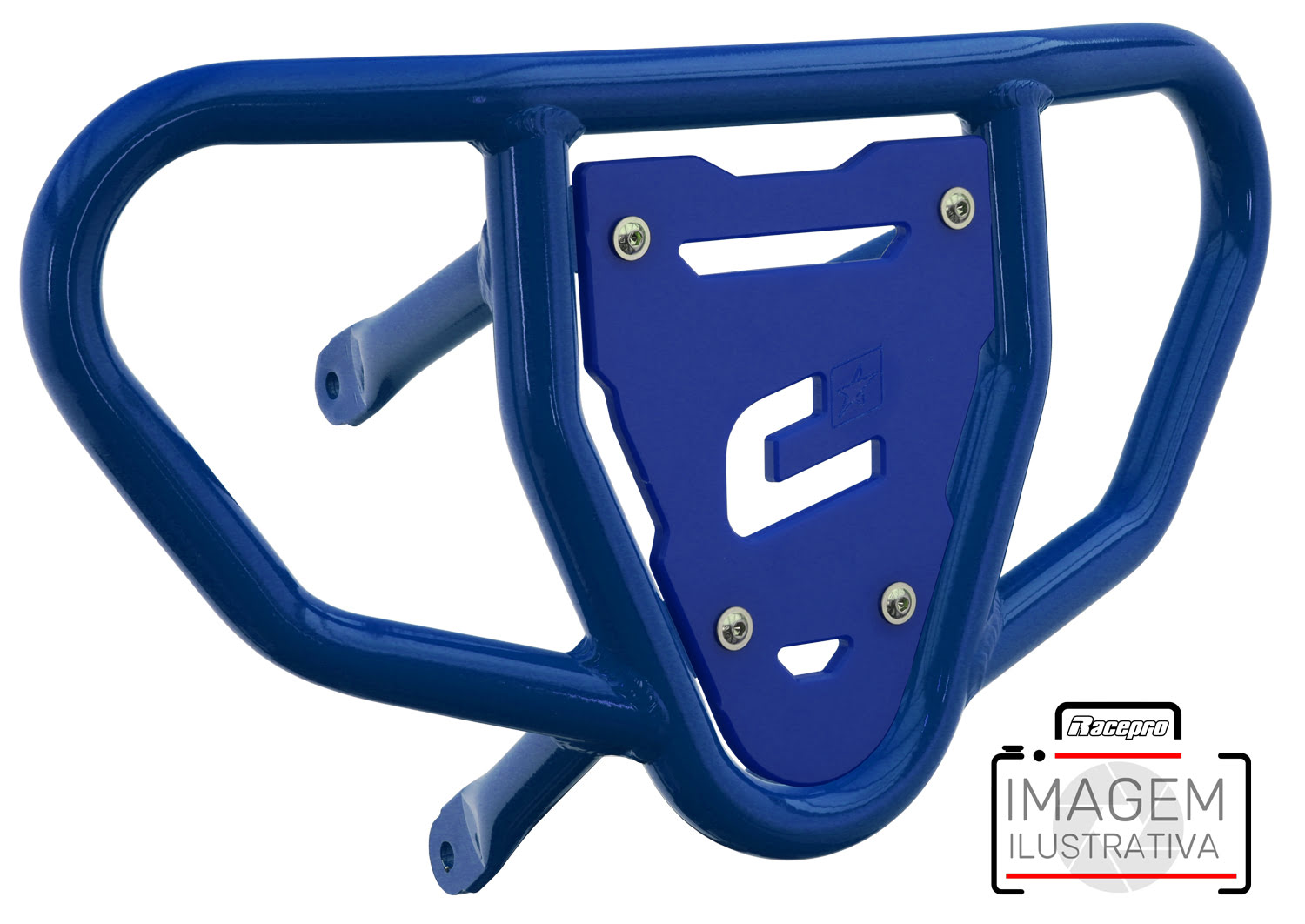 Crosspro - Front Bumper CR03 For Yamaha YFM 700 Raptor-Blue Tube / Blue Plate