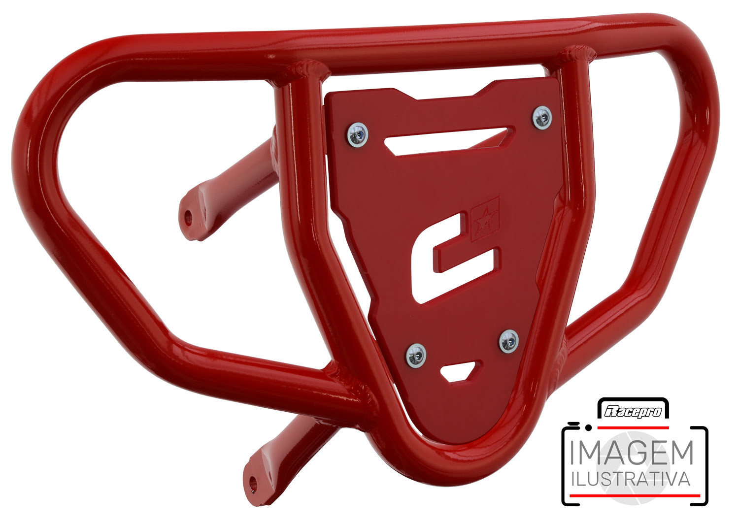 Crosspro - Front Bumper CR03 For Can Am (BRP) DS 450-Red Tube / Red Plate