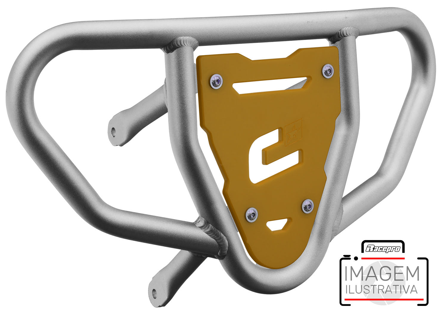Crosspro - Front Bumper CR03 For Yamaha YFZ 450R-Ice Polish Tube / Yellow Plate