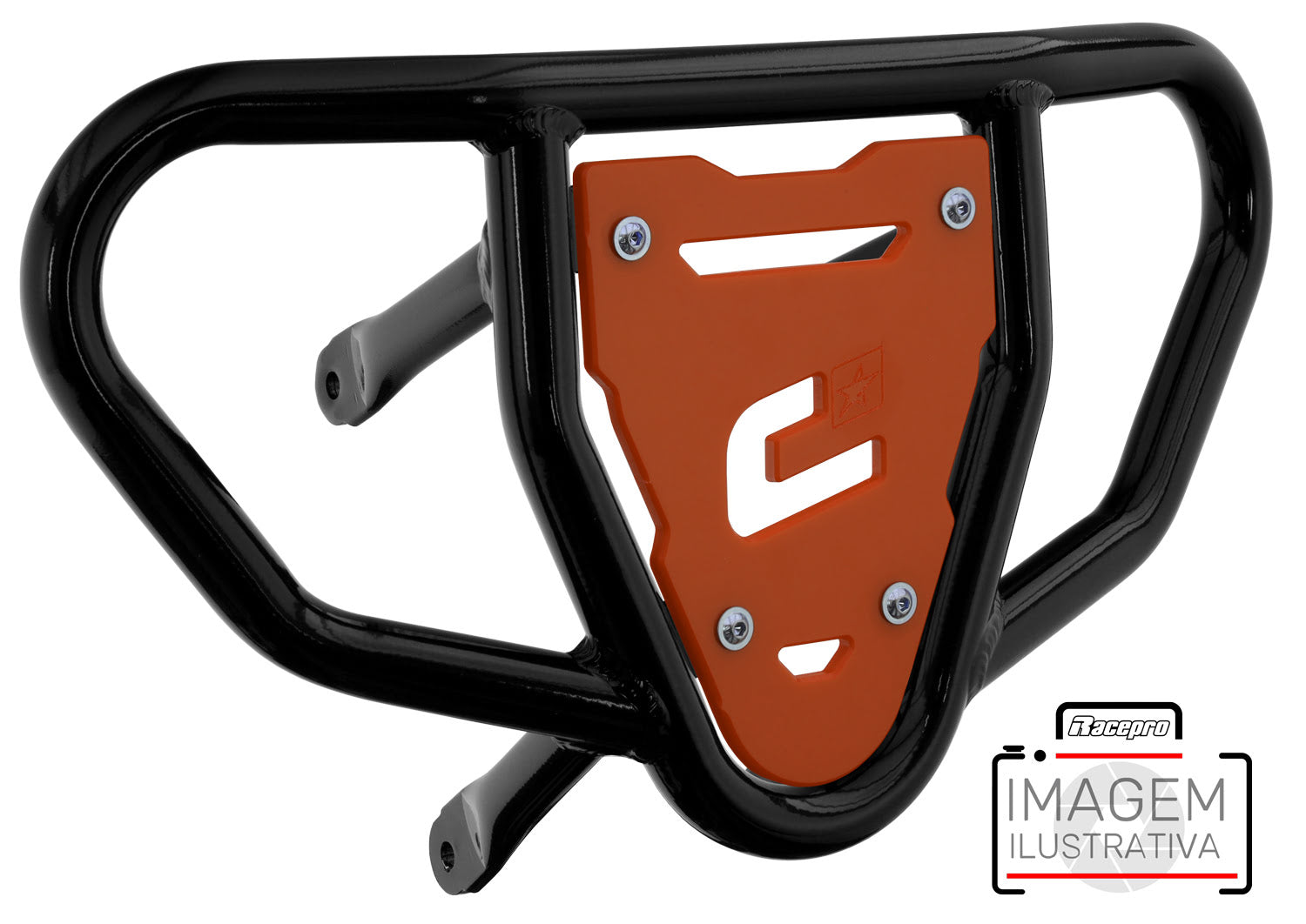 Crosspro - Front Bumper CR03 For Yamaha YFZ 450R-Black Tube / Orange Plate