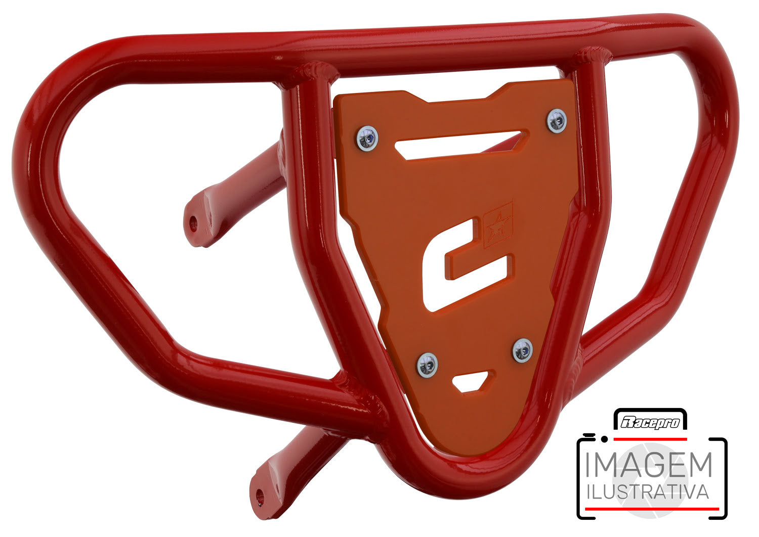 Crosspro - Front Bumper CR03 For Yamaha YFZ 450R-Red Tube / Orange Plate