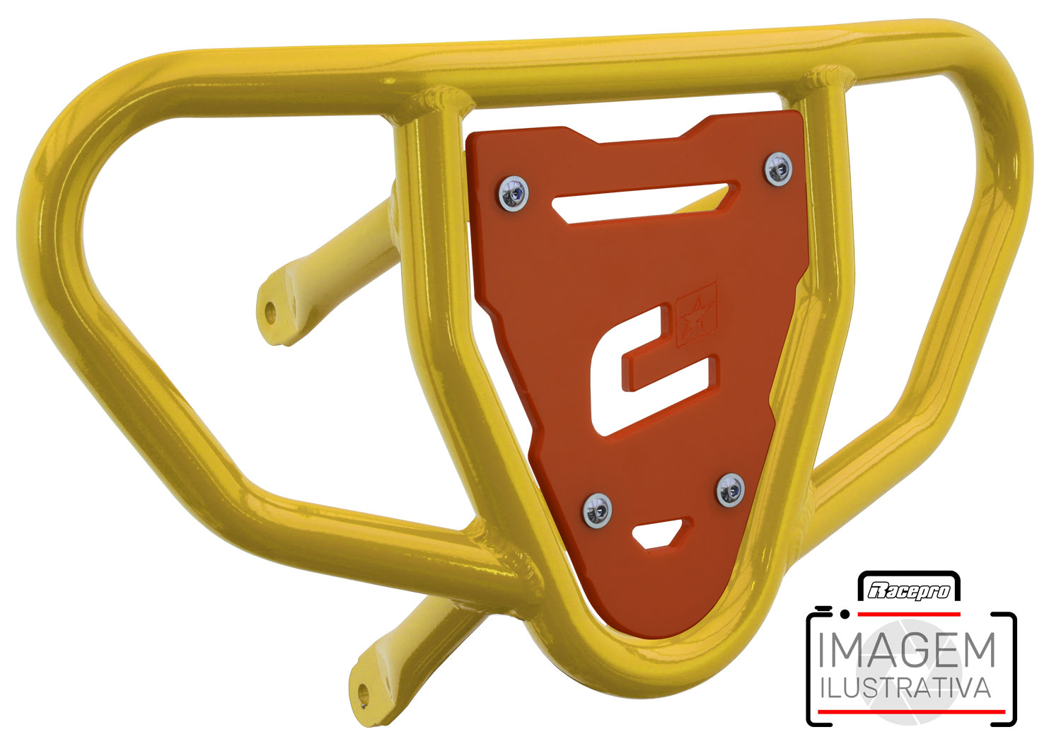 Crosspro - Front Bumper CR03 For Yamaha YFZ 450R-Yellow Tube / Orange Plate