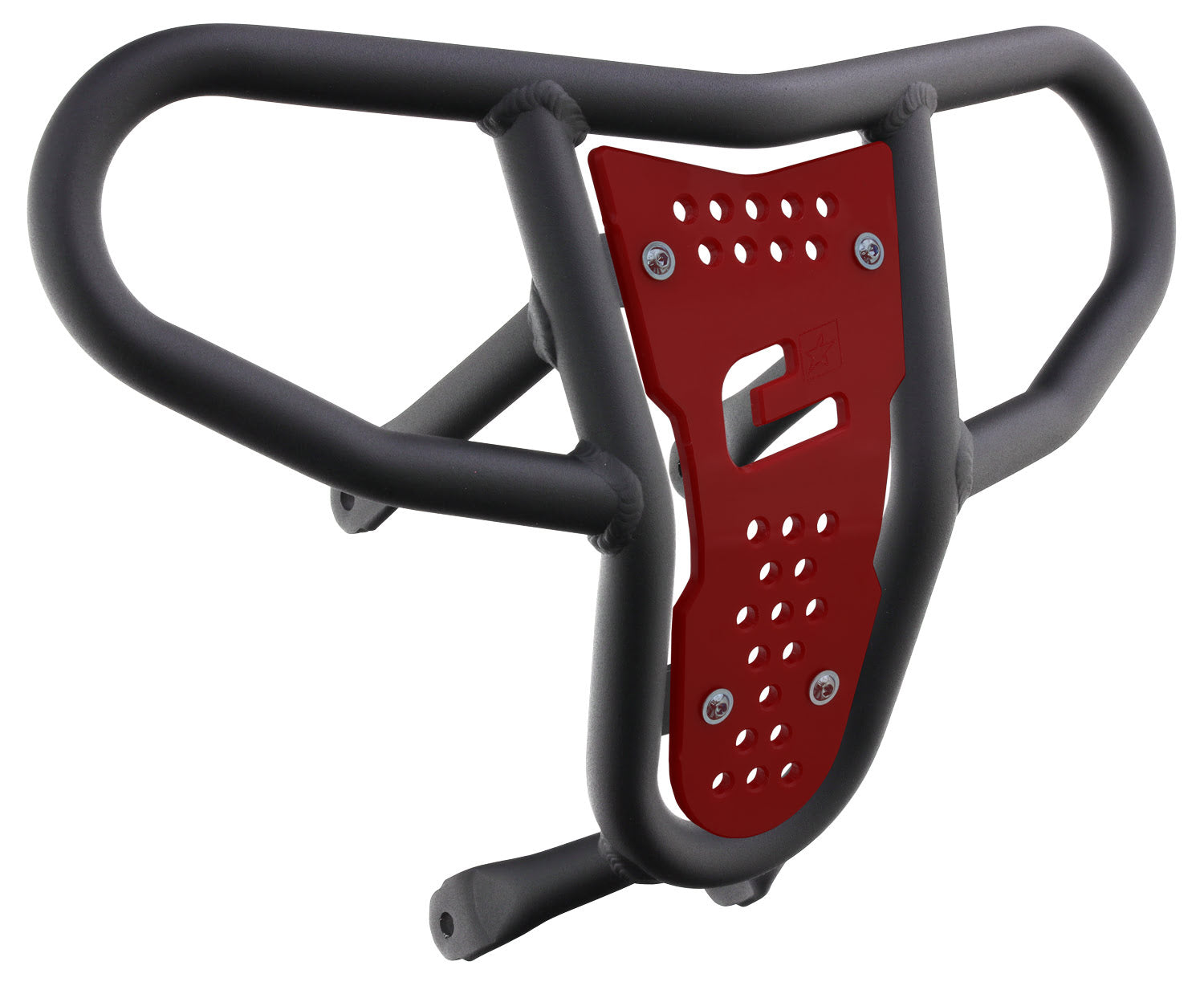 Crosspro - Front Bumper CR04 For Suzuki LT-R 450-Textured Black Tube / Red Plate