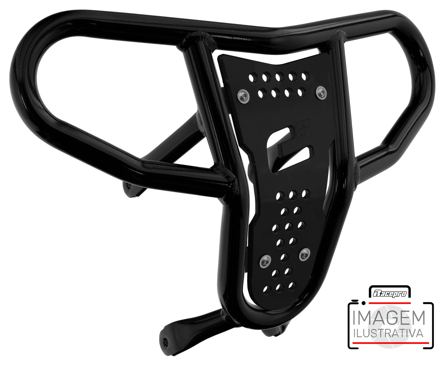 Crosspro - Front Bumper CR04 For Yamaha YFM 700 Raptor-Black Tube / Black Plate