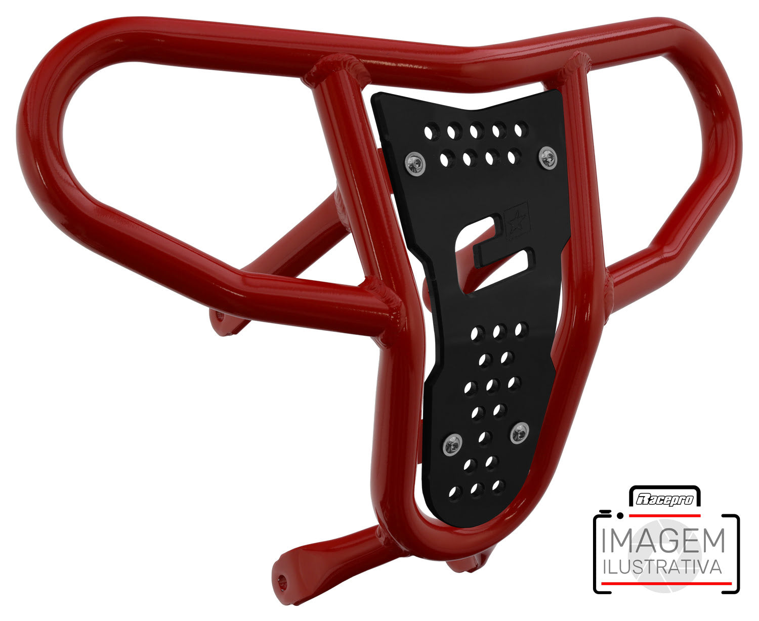 Crosspro - Front Bumper CR04 For 450 XC (ATV), 525 XC (ATV), KTM 450 SX (ATV), 505 SX (ATV)-Red Tube / Black Plate
