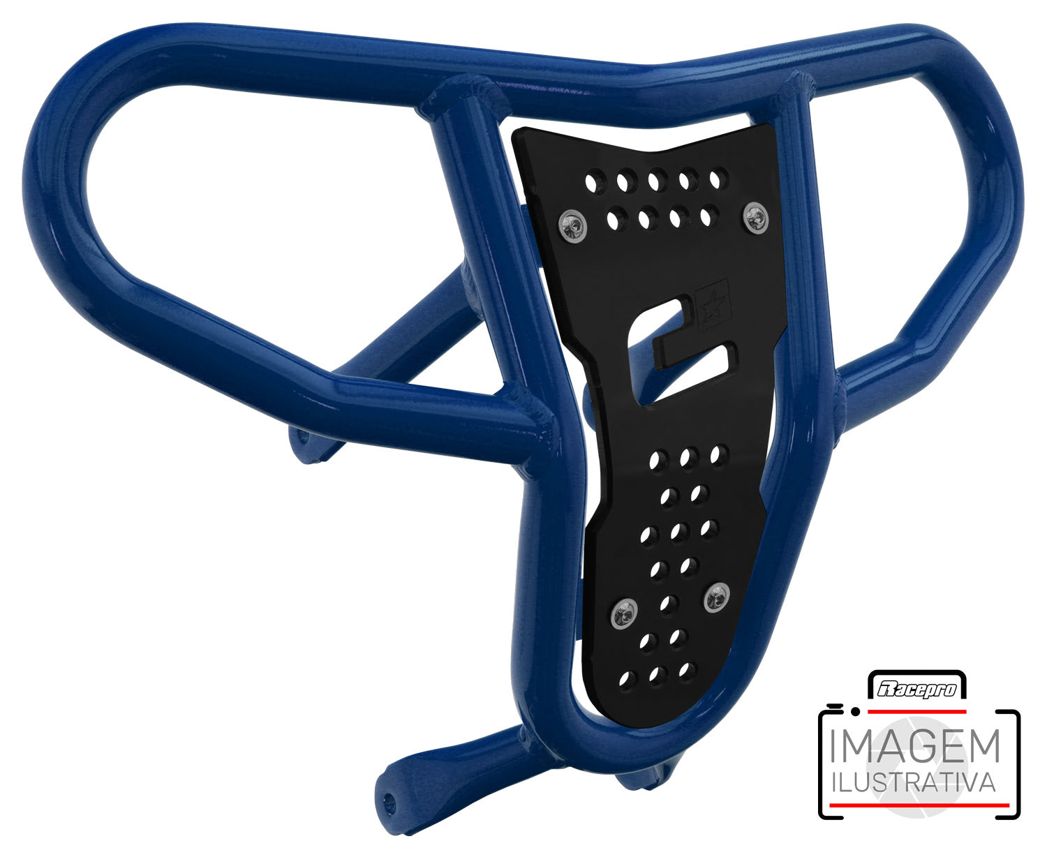Crosspro - Front Bumper CR04 For 450 XC (ATV), 525 XC (ATV), KTM 450 SX (ATV), 505 SX (ATV)-Blue Tube / Black Plate