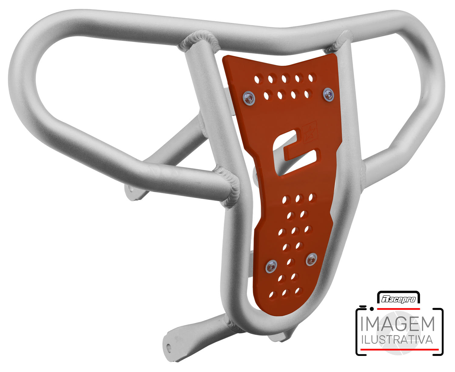 Crosspro - Front Bumper CR04 For Yamaha YFZ 450-Ice Polish Tube / Orange Plate