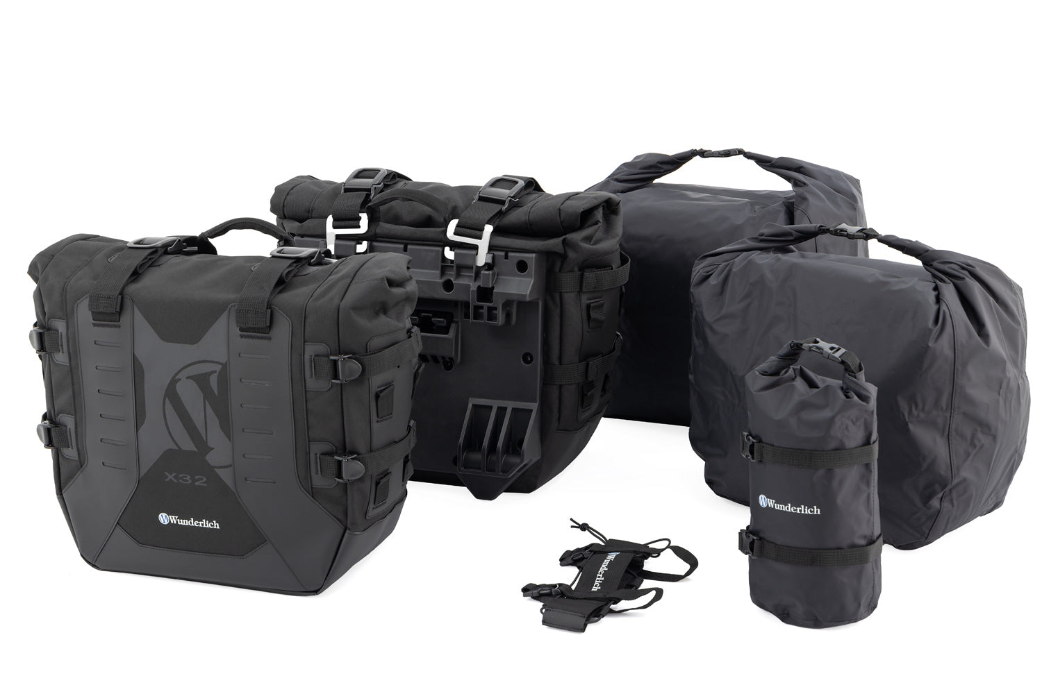 Wunderlich luggage system: X-BAG side bags with X-RACK light M 1000 XR-30184-202