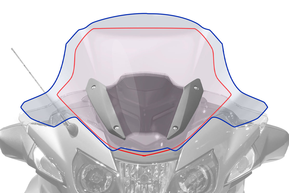 Wunderlich Touring Screen  R 1200/1250 RT LC smoked grey.A luxury touring screen for Tourers.Optimal relief of head,upper body and shoulders