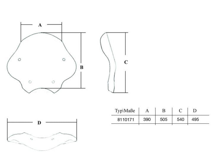 Touring windshield VARIO-ERGO-30450-001