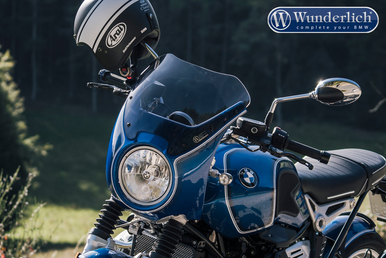 Silver Daytona” Cockpit Fairing for RnineT is a classic styled half-fairing, made of strong ABS. Inspired by Wunderlich.