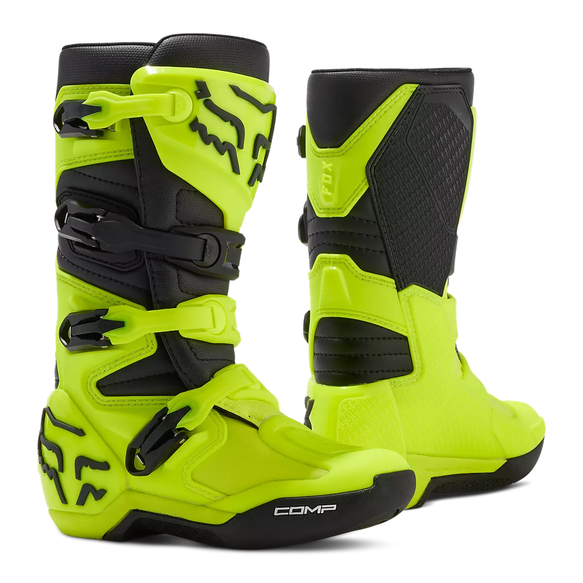 Fox Racing - Comp Boot Youth-Flo Yellow (30471-130)