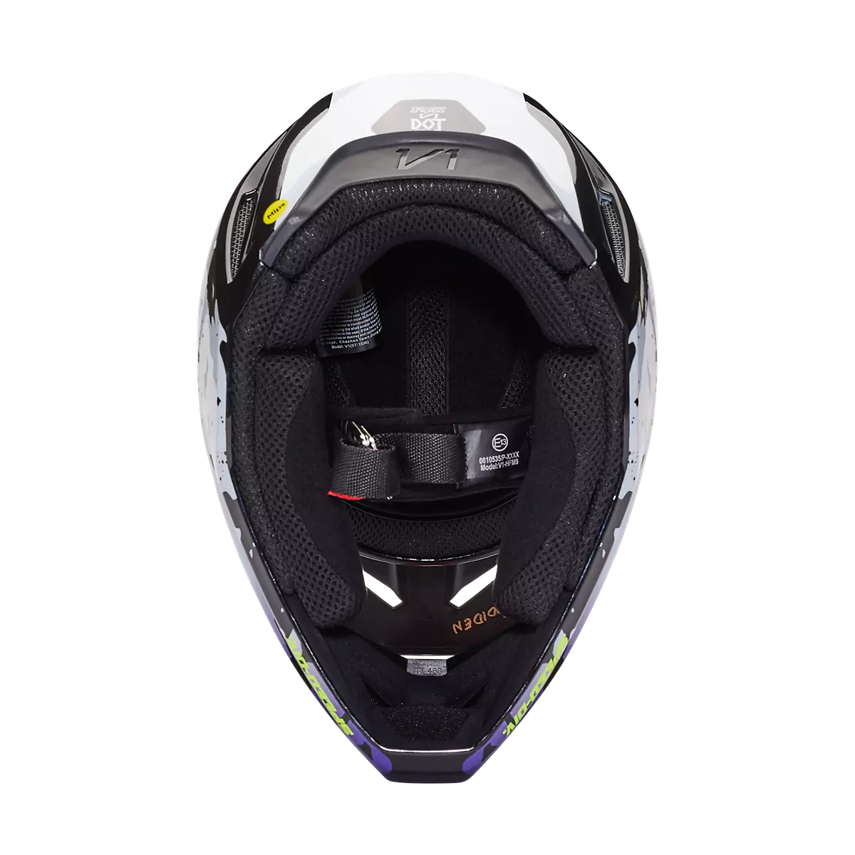 Fox Racing - YTH V1 Morphic Helmet-Black/White (30483-018)