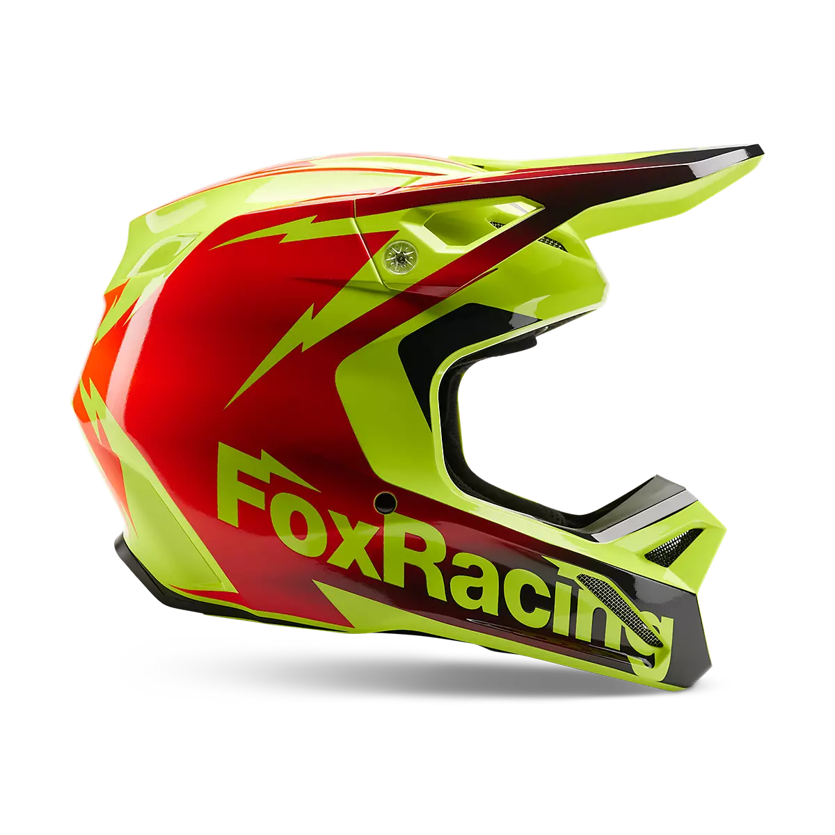 Fox Racing - YTH V1 Statk Helmet-Red/Yellow (30484-080)