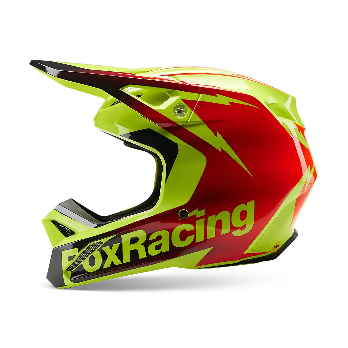 Fox Racing - YTH V1 Statk Helmet-Red/Yellow (30484-080)