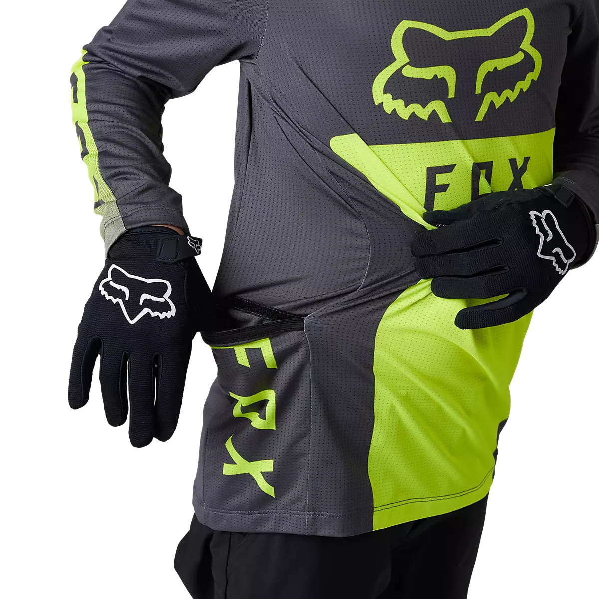 Fox Racing - Youth Ranger Drive Krux SXS Jersey-Flo Yellow (30489-130)