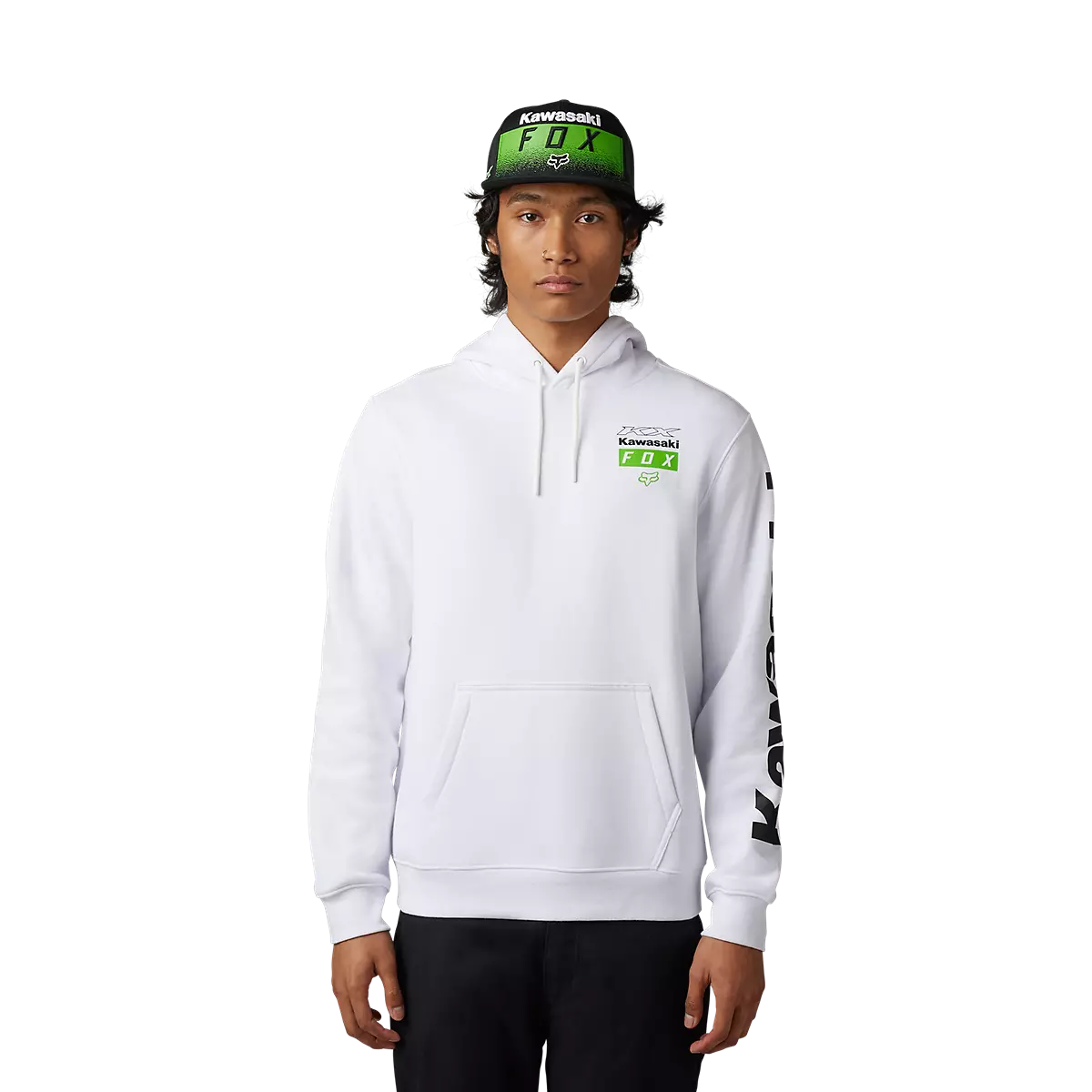 Fox Racing - Fox X Kawasaki Pullover Hoodie-White (30573-008)