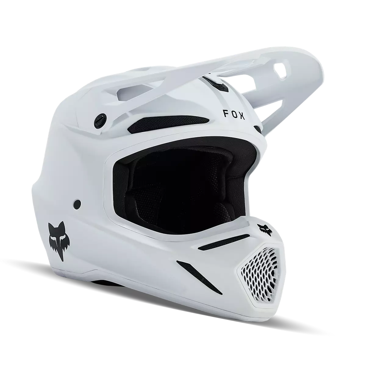 Fox Racing - V3 Solid Helmet-Matte White (31365-067)