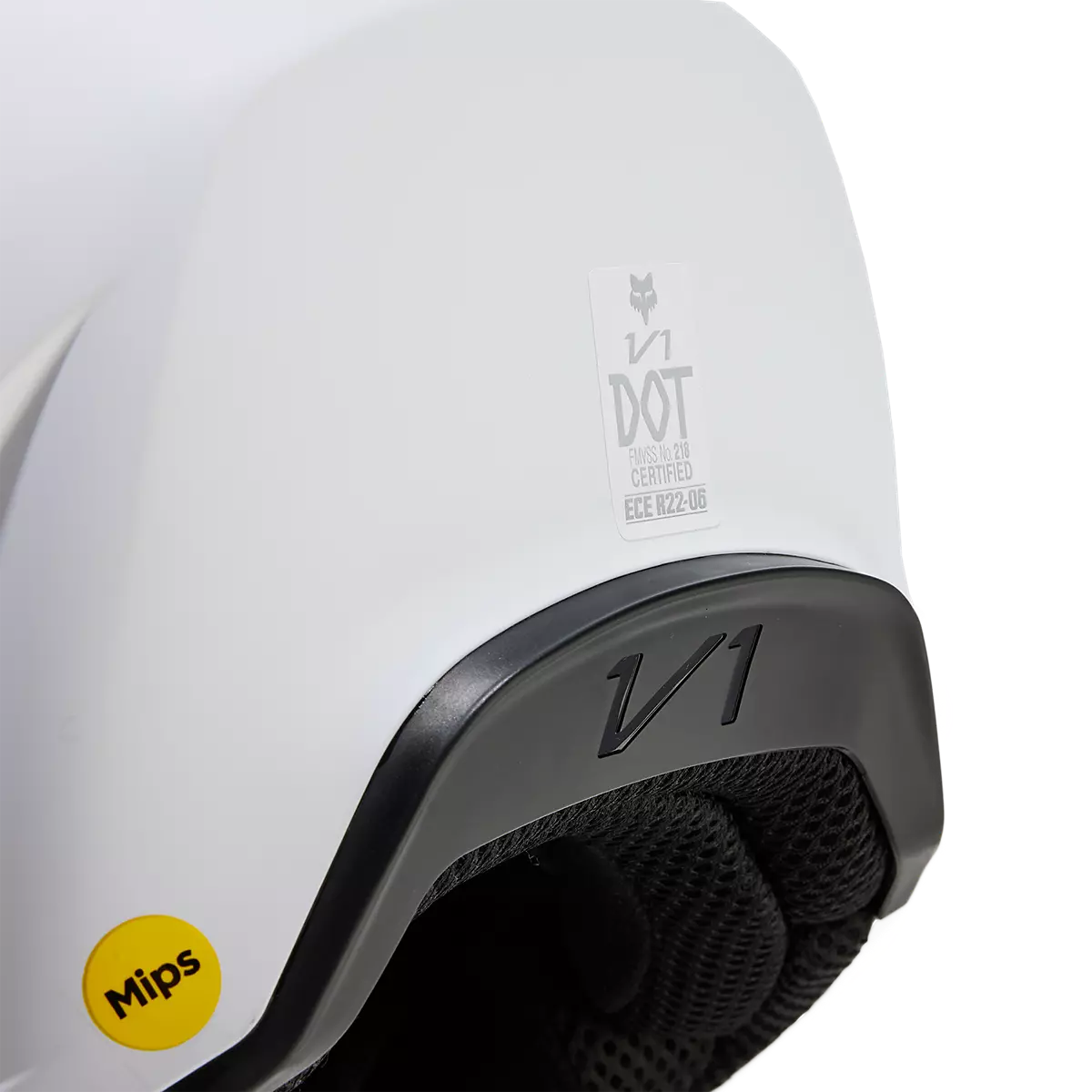 Fox Racing - V1 Solid Helmet-Matte White (31369-067)