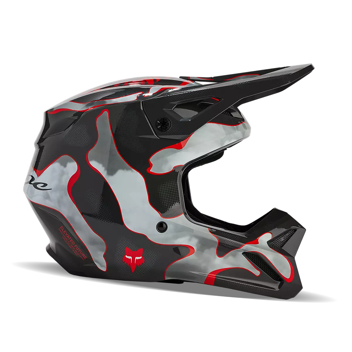 Fox Racing - V1 Atlas Helmet-Grey/Red (31376-037)