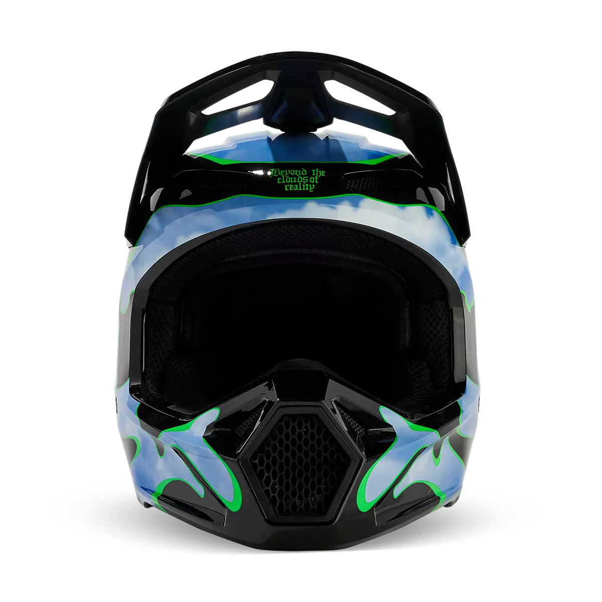 Fox Racing - V1 Atlas Helmet-Black/Green (31376-151)