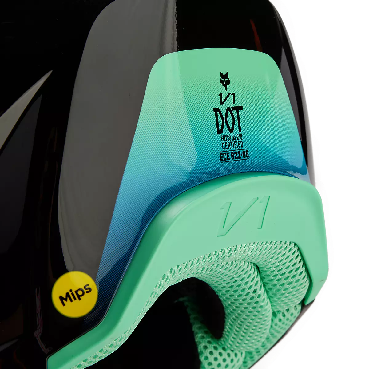 Fox Racing - V1 Ballast Helmet Youth-Black/Blue (31401-013)