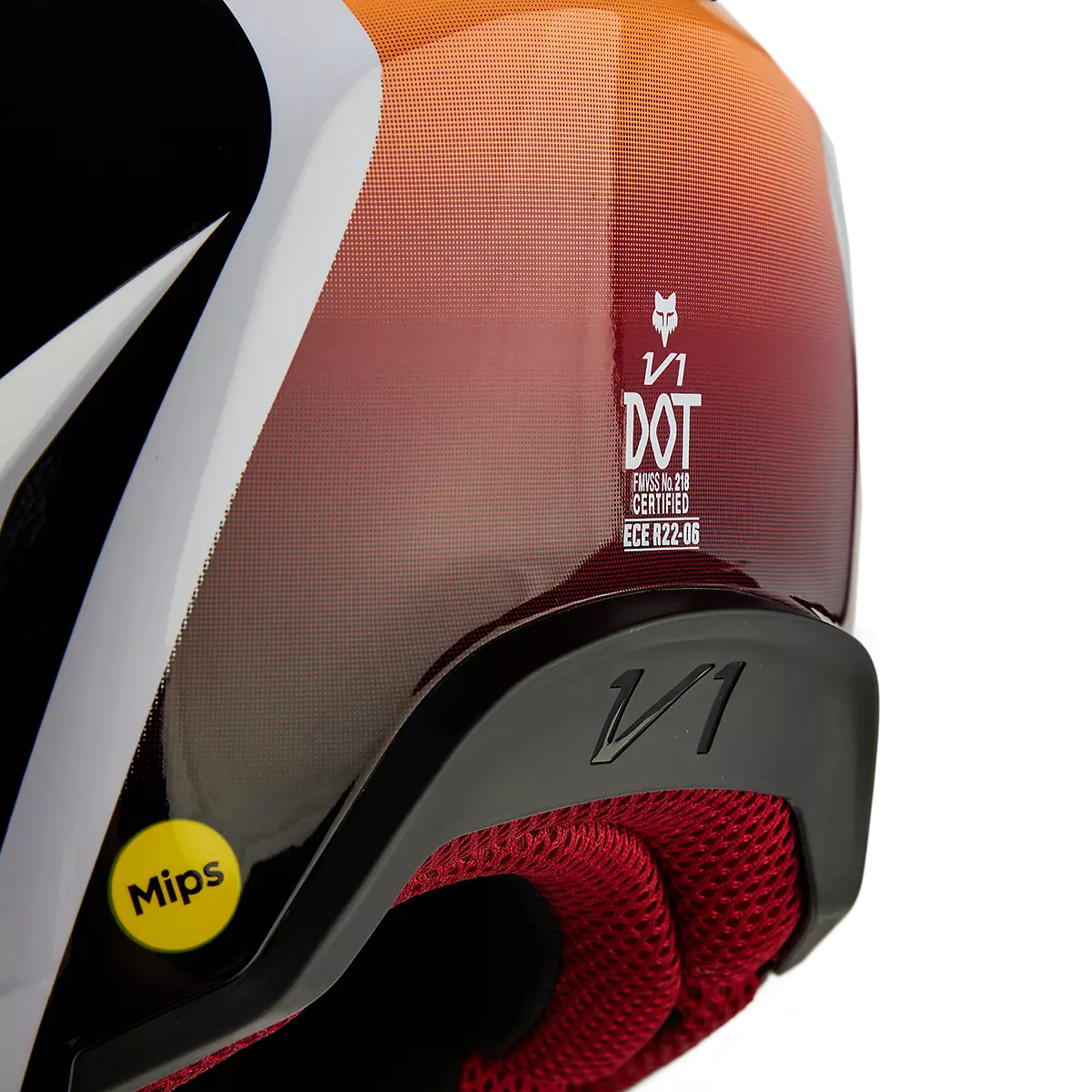 Fox Racing - V1 Flora Helmet Youth-White/Black (31402-058)