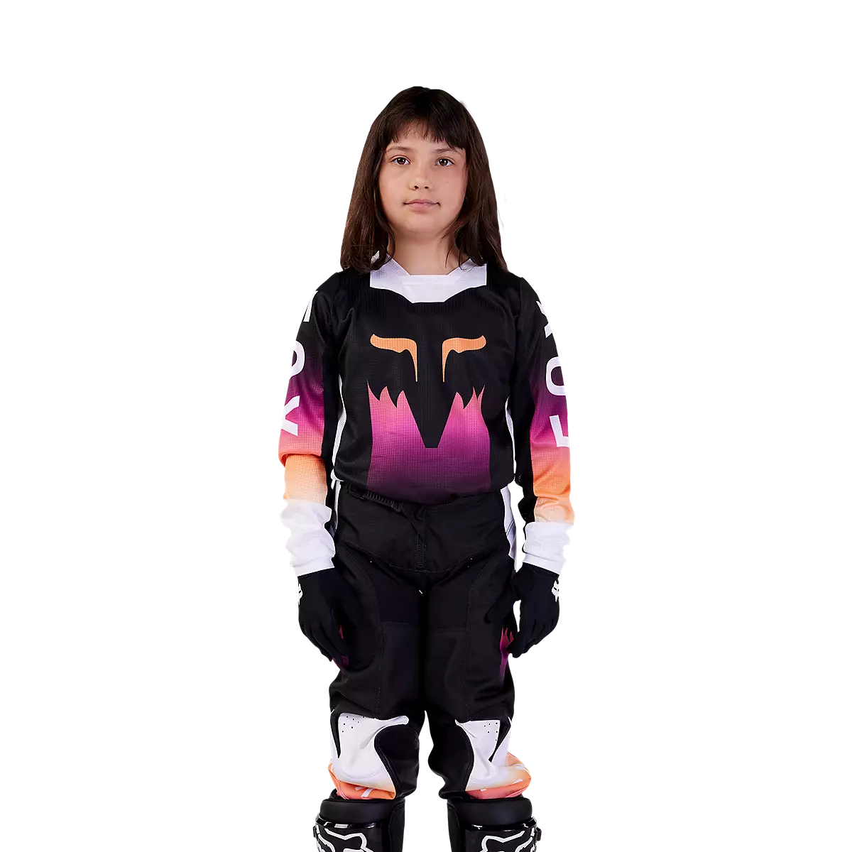 Fox Racing - Youth Girls 180 Flora Jersey-Black/Pink (31434-285)
