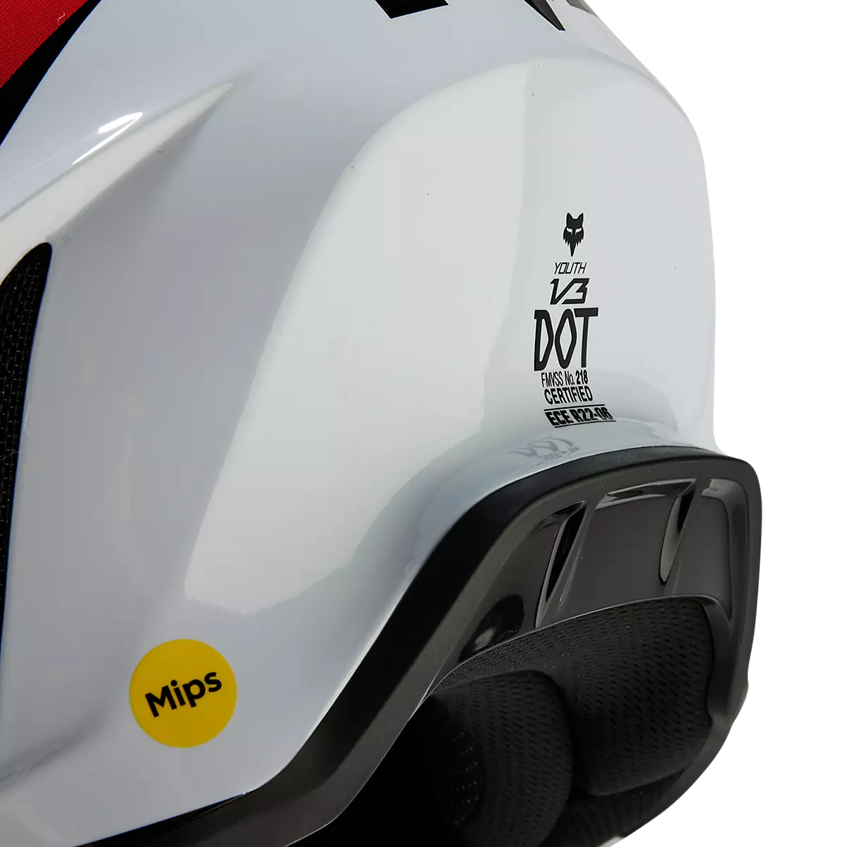Fox Racing - V3 Streak Helmet Youth-White (31438-008)